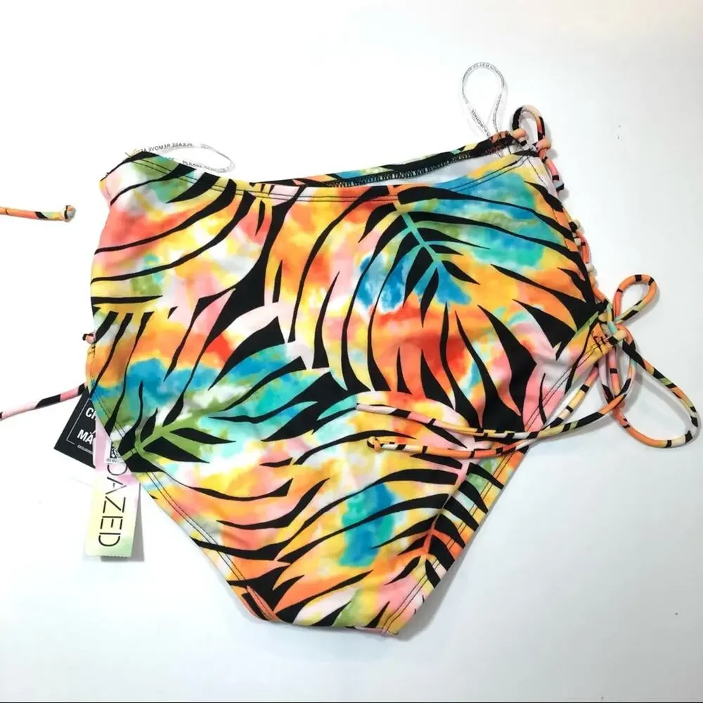 Sundazed PALM Print Stella High-Waist Swim Bottom